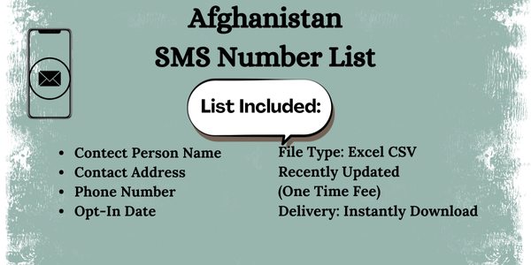 Afghanistan SMS Number List