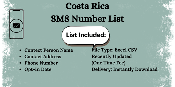 Costa Rica SMS Number List